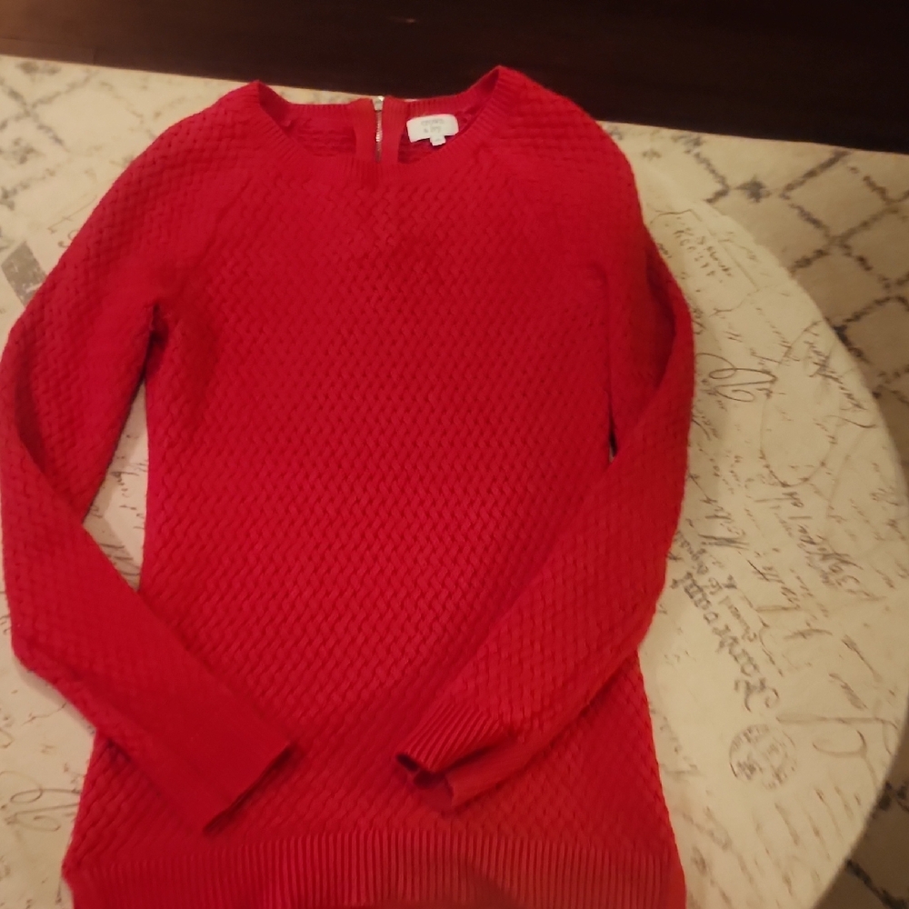 Crown & Ivy Red Crew Neck Sweater